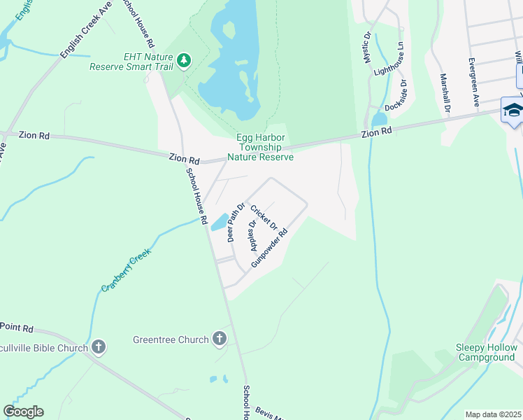 map of restaurants, bars, coffee shops, grocery stores, and more near 5 Patrician Terrace in Egg Harbor Township