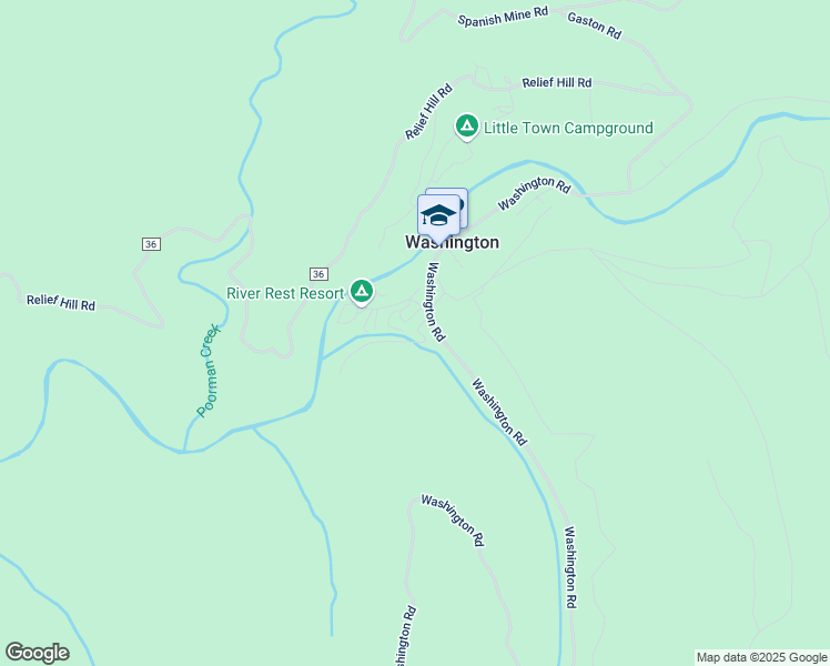 map of restaurants, bars, coffee shops, grocery stores, and more near 15274 Washington Road in Washington
