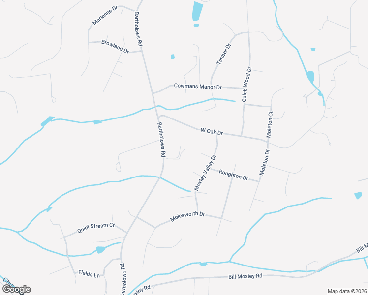 map of restaurants, bars, coffee shops, grocery stores, and more near 4499 Bartholows Road in Mount Airy