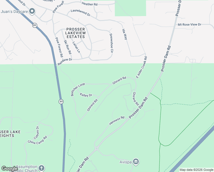 map of restaurants, bars, coffee shops, grocery stores, and more near 11420 Ghirard Road in Truckee