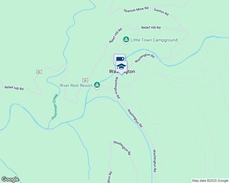 map of restaurants, bars, coffee shops, grocery stores, and more near 15274 Washington Road in Washington