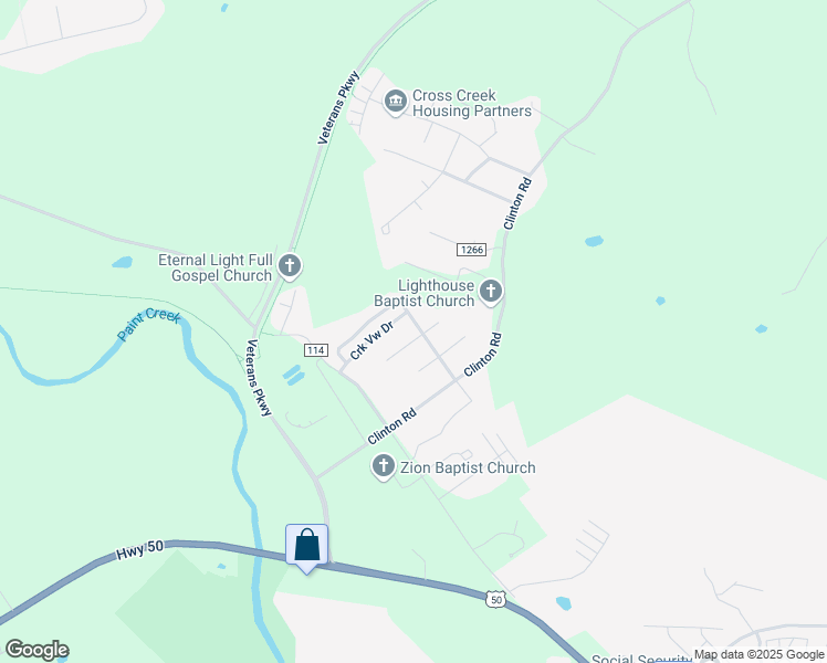 map of restaurants, bars, coffee shops, grocery stores, and more near 93 Willow Creek Road in Chillicothe