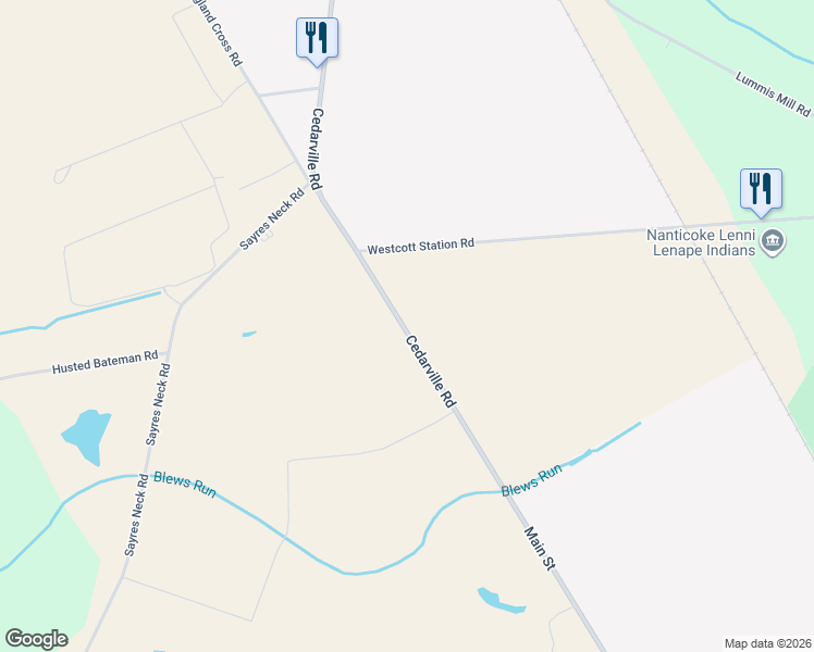 map of restaurants, bars, coffee shops, grocery stores, and more near 240 Fairton Cedarville Road in Fairfield