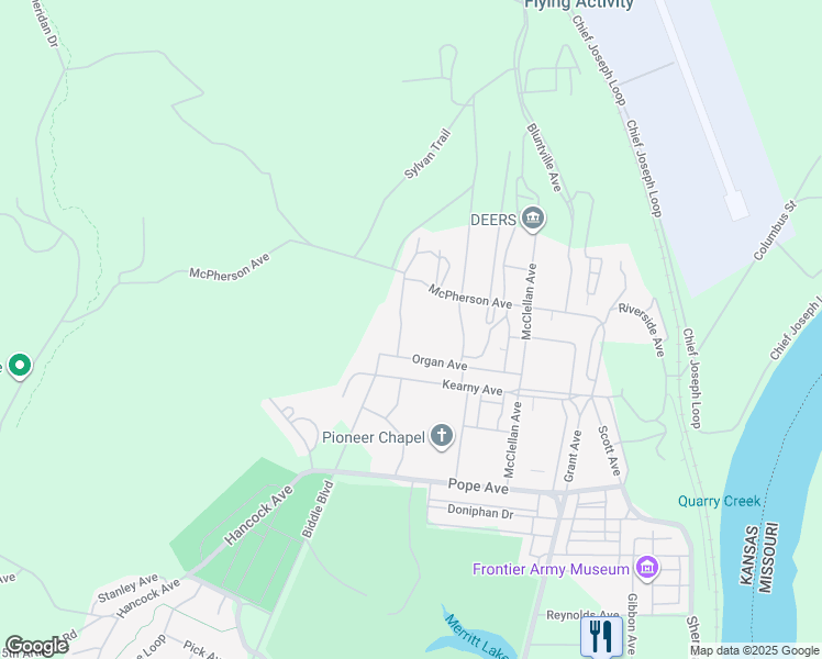 map of restaurants, bars, coffee shops, grocery stores, and more near 740 West Warehouse Road in Leavenworth