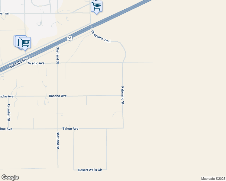 map of restaurants, bars, coffee shops, grocery stores, and more near 8100 Rancho Avenue in Silver Springs