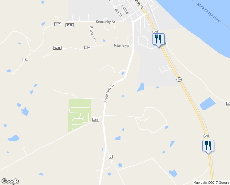 map of restaurants, bars, coffee shops, grocery stores, and more near 16093 Highway West in Clarksville