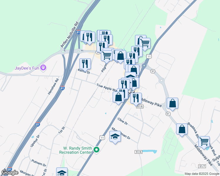 map of restaurants, bars, coffee shops, grocery stores, and more near in Inwood