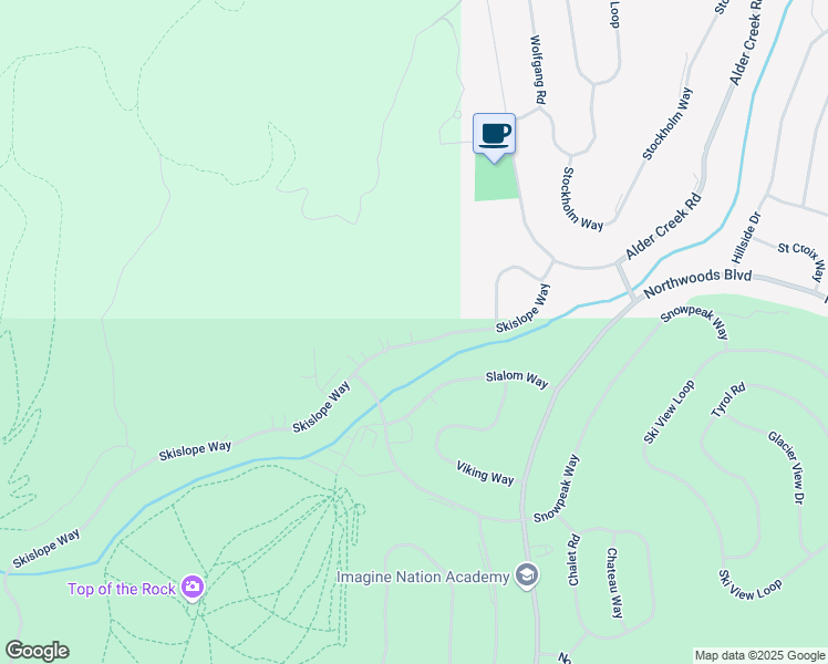 map of restaurants, bars, coffee shops, grocery stores, and more near 16752 Ski Slope Way in Truckee