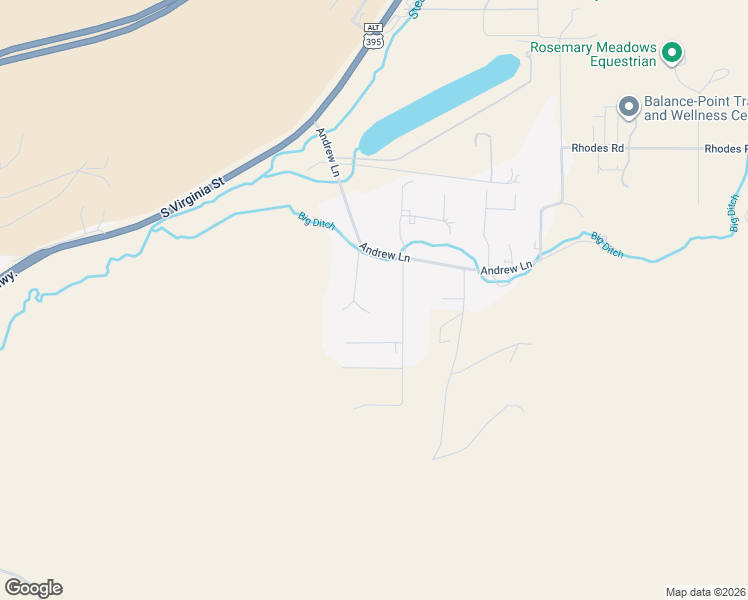 map of restaurants, bars, coffee shops, grocery stores, and more near 190 Andrew Lane in Reno