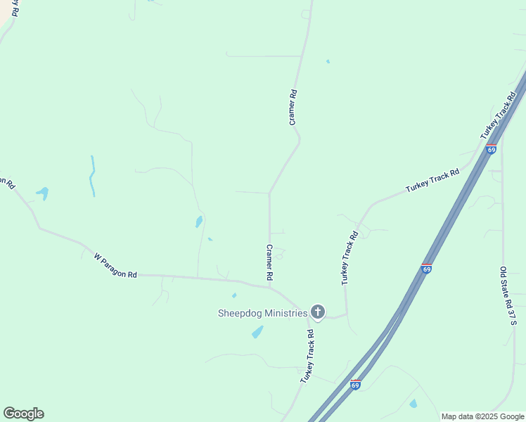 map of restaurants, bars, coffee shops, grocery stores, and more near 4590 Cramer Road in Martinsville