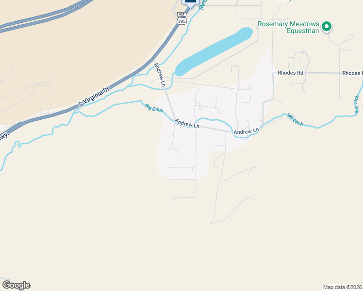 map of restaurants, bars, coffee shops, grocery stores, and more near 190 Andrew Lane in Reno