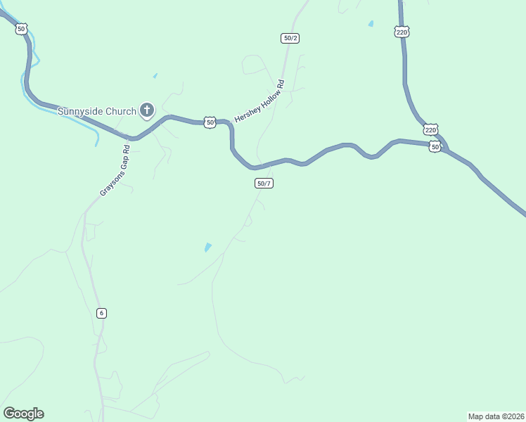 map of restaurants, bars, coffee shops, grocery stores, and more near 127 Cameron Orchard Road in New Creek
