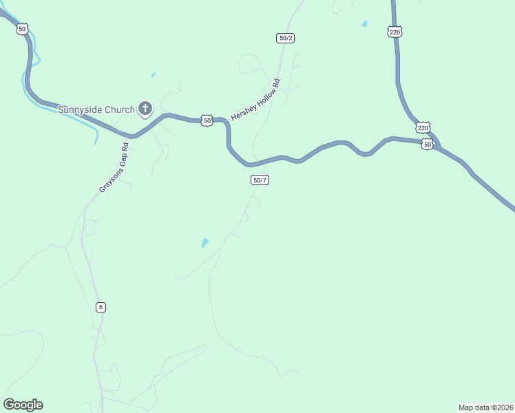 map of restaurants, bars, coffee shops, grocery stores, and more near 127 Cameron Orchard Road in New Creek