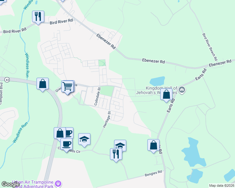 map of restaurants, bars, coffee shops, grocery stores, and more near 504 Ladywell Street in Baltimore