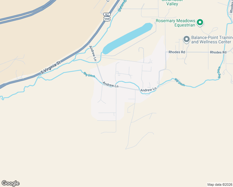 map of restaurants, bars, coffee shops, grocery stores, and more near 240 Andrew Lane in Reno