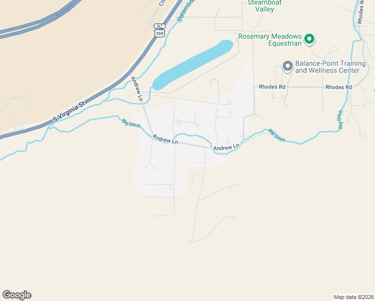 map of restaurants, bars, coffee shops, grocery stores, and more near 240 Andrew Lane in Reno