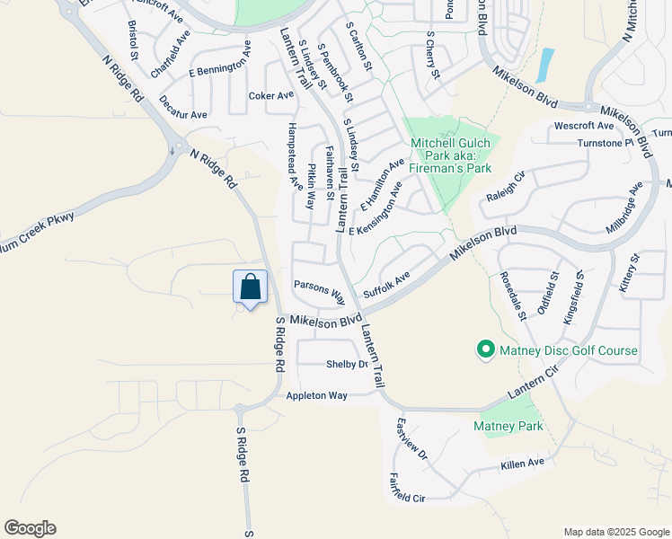 map of restaurants, bars, coffee shops, grocery stores, and more near 5052 Stoneham Avenue in Castle Rock