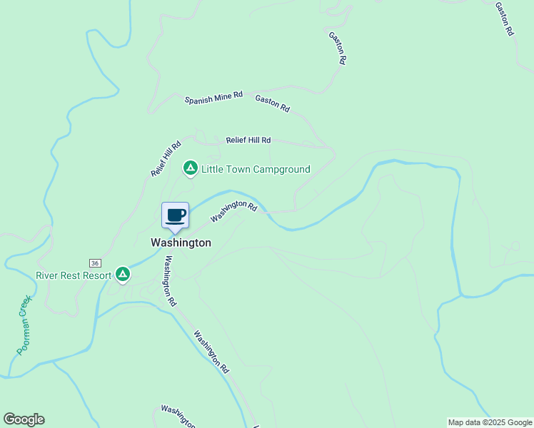 map of restaurants, bars, coffee shops, grocery stores, and more near 15721 Washington Road in Washington