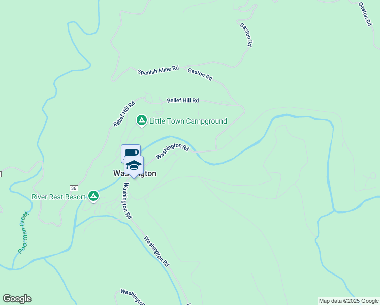 map of restaurants, bars, coffee shops, grocery stores, and more near 15721 Washington Road in Washington