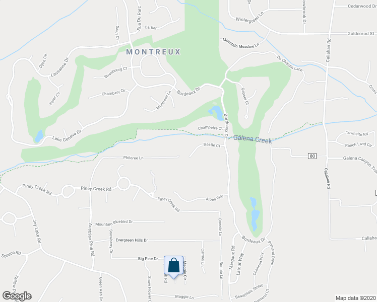 map of restaurants, bars, coffee shops, grocery stores, and more near 5385 Nestle Court in Reno