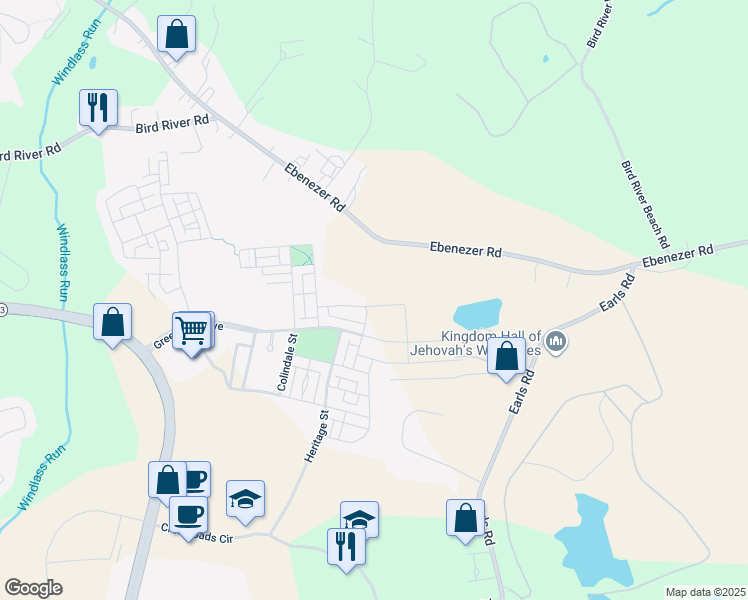 map of restaurants, bars, coffee shops, grocery stores, and more near 6502 Paddington Street in Baltimore