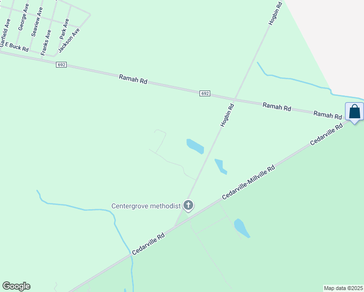 map of restaurants, bars, coffee shops, grocery stores, and more near 892 Hogbin Road in Millville