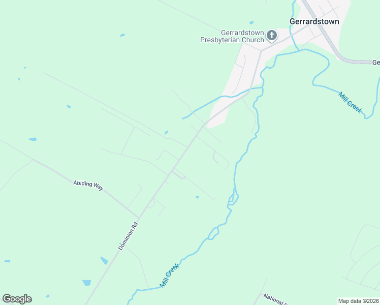 map of restaurants, bars, coffee shops, grocery stores, and more near 1017 Dominion Road in Gerrardstown