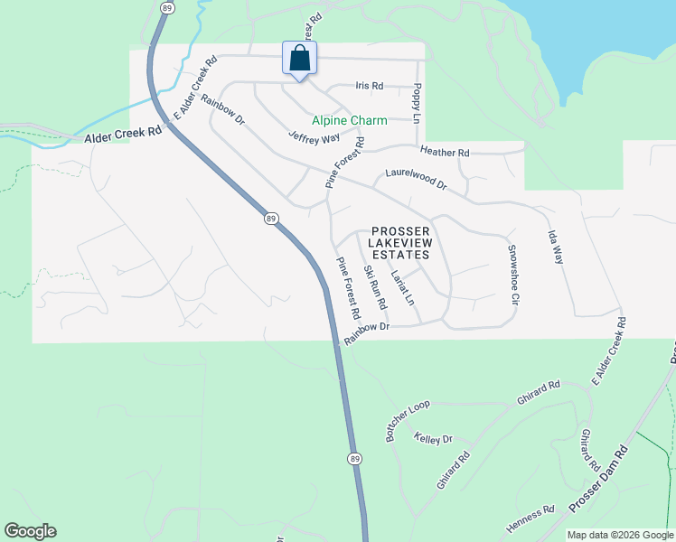 map of restaurants, bars, coffee shops, grocery stores, and more near 11972 Pine Forest Road in Truckee