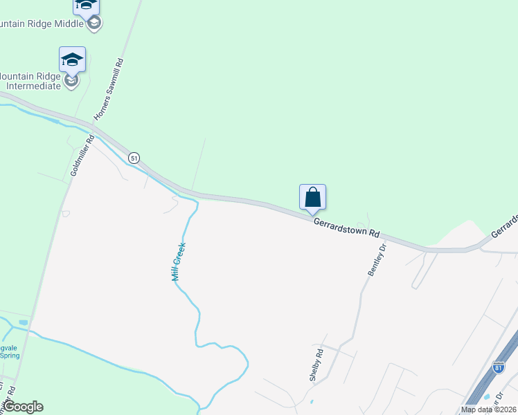 map of restaurants, bars, coffee shops, grocery stores, and more near 3462 Gerrardstown Road in Inwood