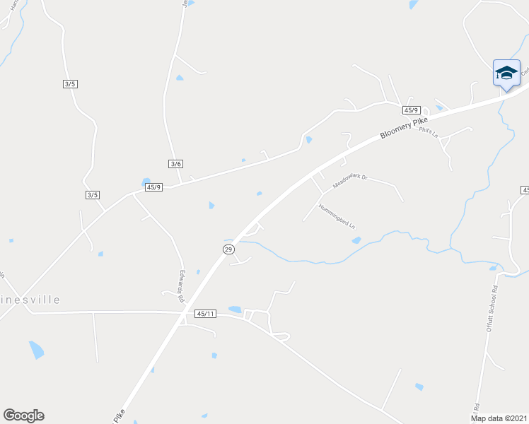 map of restaurants, bars, coffee shops, grocery stores, and more near 3714 Bloomery Pike in Augusta