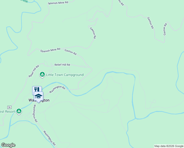 map of restaurants, bars, coffee shops, grocery stores, and more near 15988 Maybert Road in Nevada City
