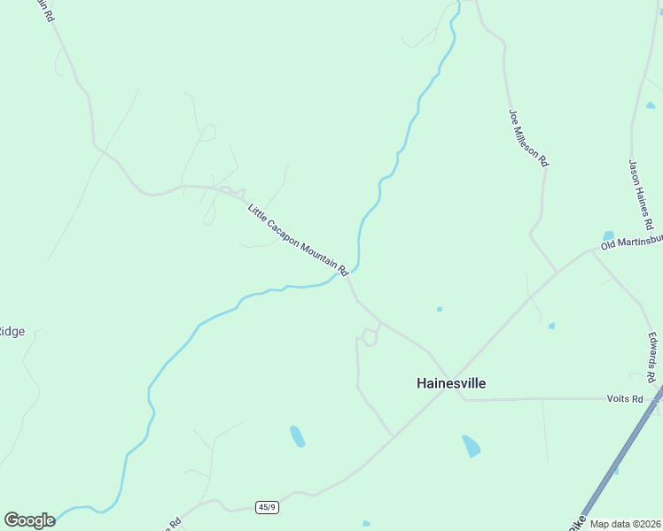 map of restaurants, bars, coffee shops, grocery stores, and more near 2950 Little Cacapon Mountain Road in Augusta