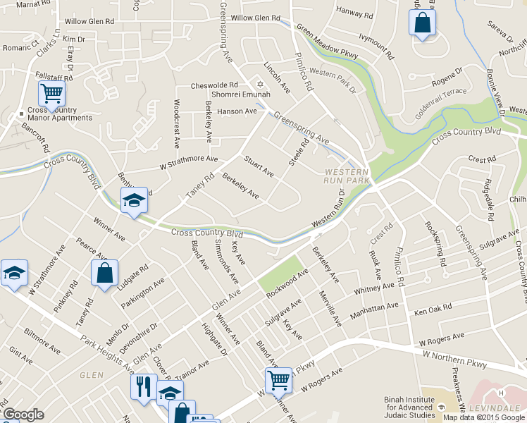 map of restaurants, bars, coffee shops, grocery stores, and more near 2803 Steele Road in Baltimore