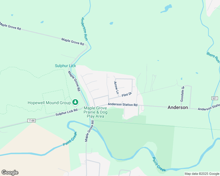 map of restaurants, bars, coffee shops, grocery stores, and more near 122 Mound Lane in Chillicothe