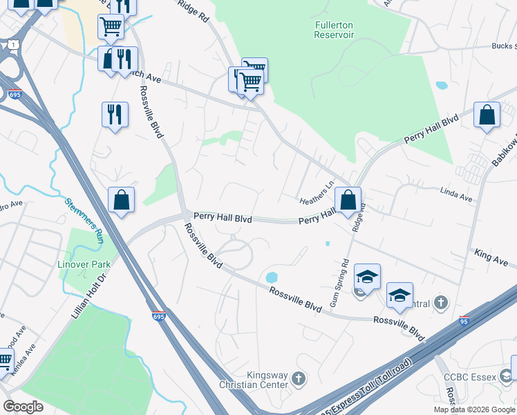 map of restaurants, bars, coffee shops, grocery stores, and more near 4604 Riddle Drive in Nottingham