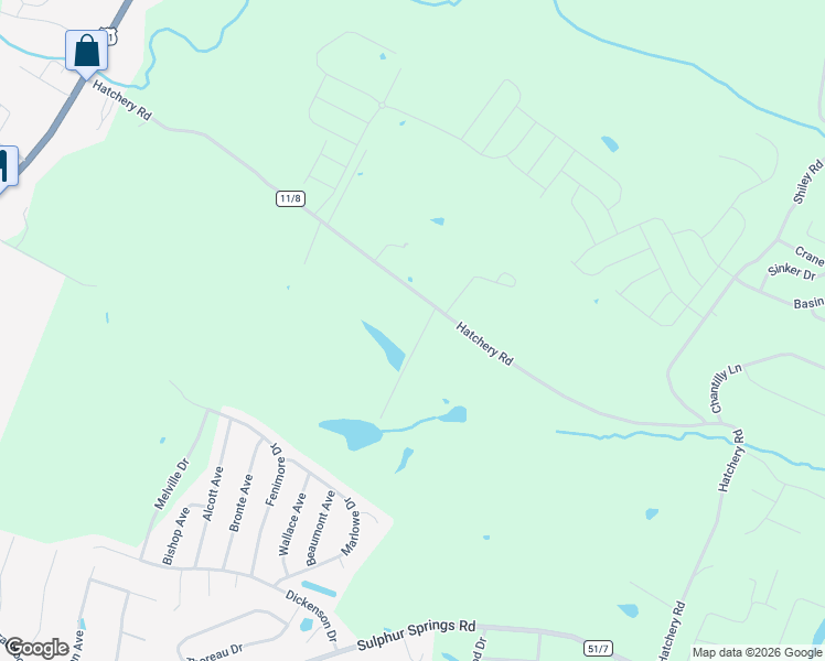 map of restaurants, bars, coffee shops, grocery stores, and more near 878 Hatchery Road in Inwood