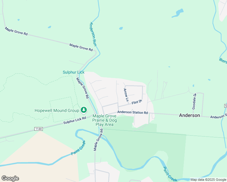 map of restaurants, bars, coffee shops, grocery stores, and more near 122 Mound Lane in Chillicothe