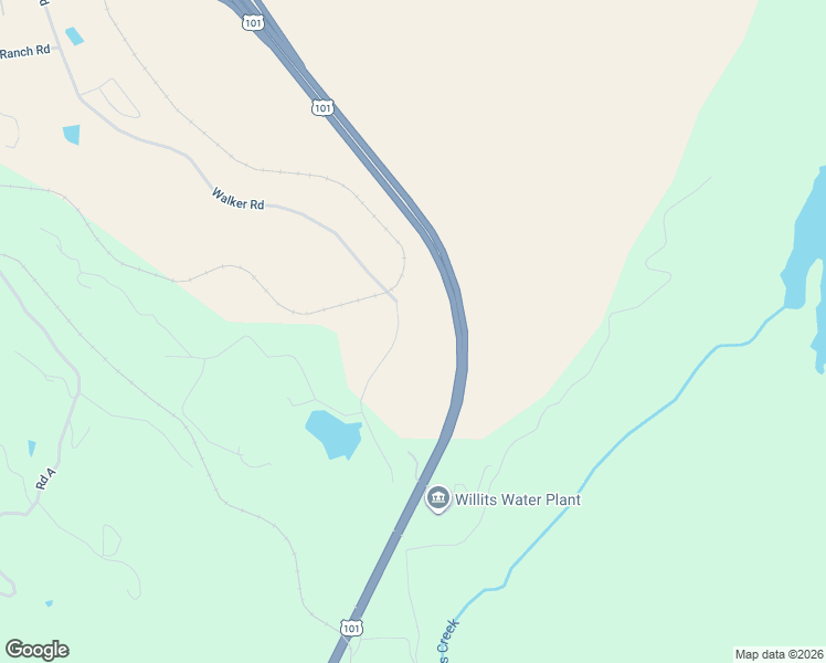 map of restaurants, bars, coffee shops, grocery stores, and more near 18300 Walker Road in Willits