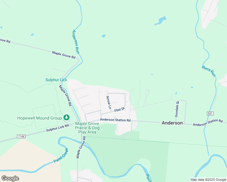 map of restaurants, bars, coffee shops, grocery stores, and more near 41 Moccasin Drive in Chillicothe