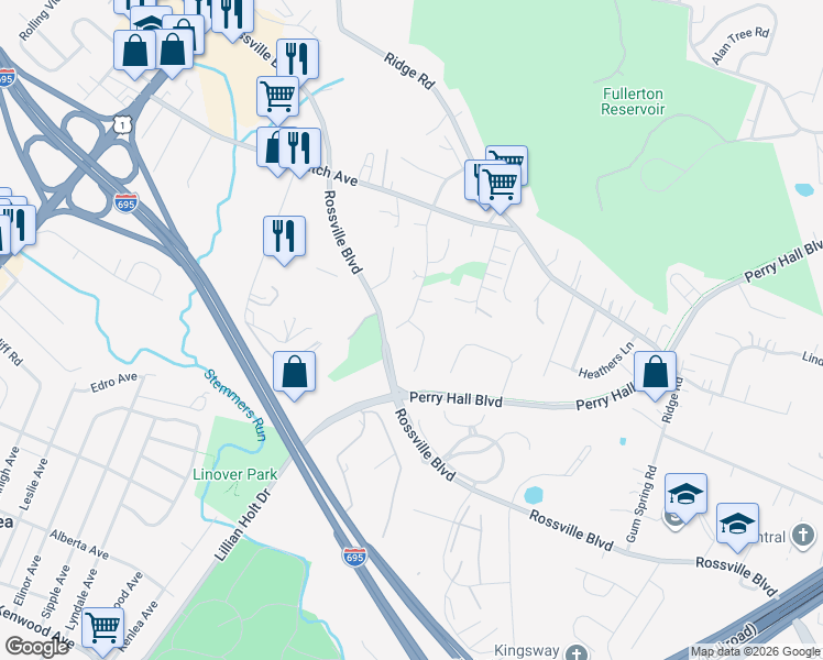 map of restaurants, bars, coffee shops, grocery stores, and more near 2 Lark Meadow Court in Nottingham