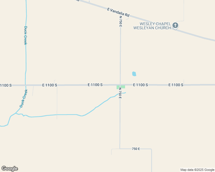 map of restaurants, bars, coffee shops, grocery stores, and more near 7427 East 1100 South in Greensburg