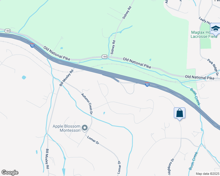 map of restaurants, bars, coffee shops, grocery stores, and more near 4759 De Invierno Place in Mount Airy