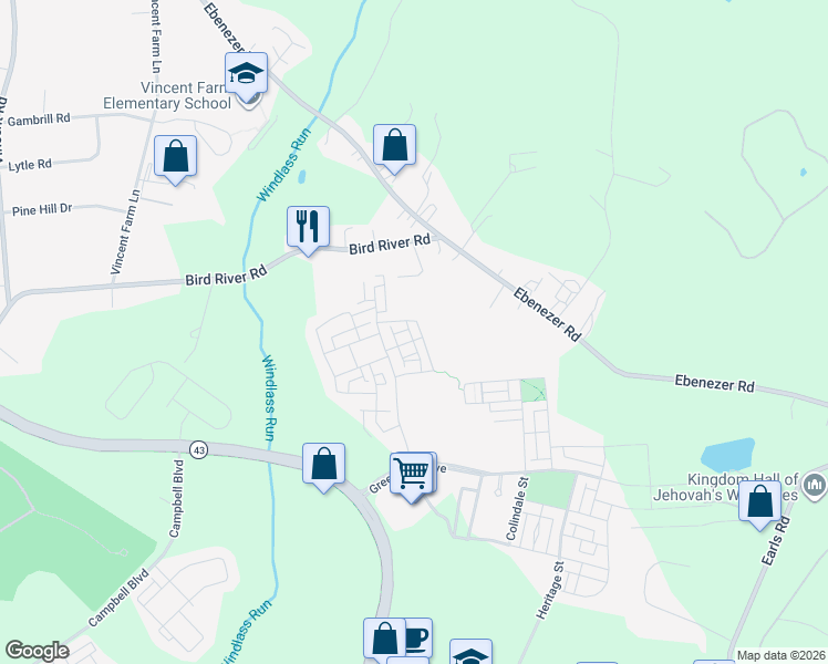 map of restaurants, bars, coffee shops, grocery stores, and more near 10837 Beckenham Street in Baltimore