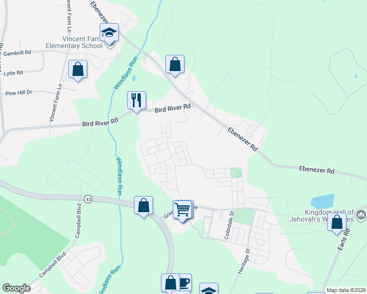 map of restaurants, bars, coffee shops, grocery stores, and more near 10837 Beckenham Street in Baltimore
