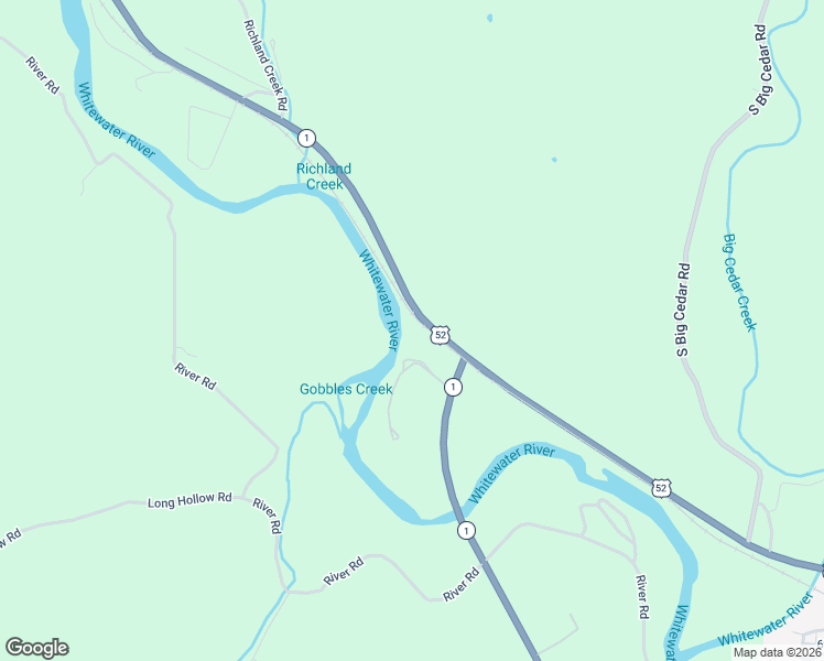 map of restaurants, bars, coffee shops, grocery stores, and more near 8124 U.S. 52 in Brookville