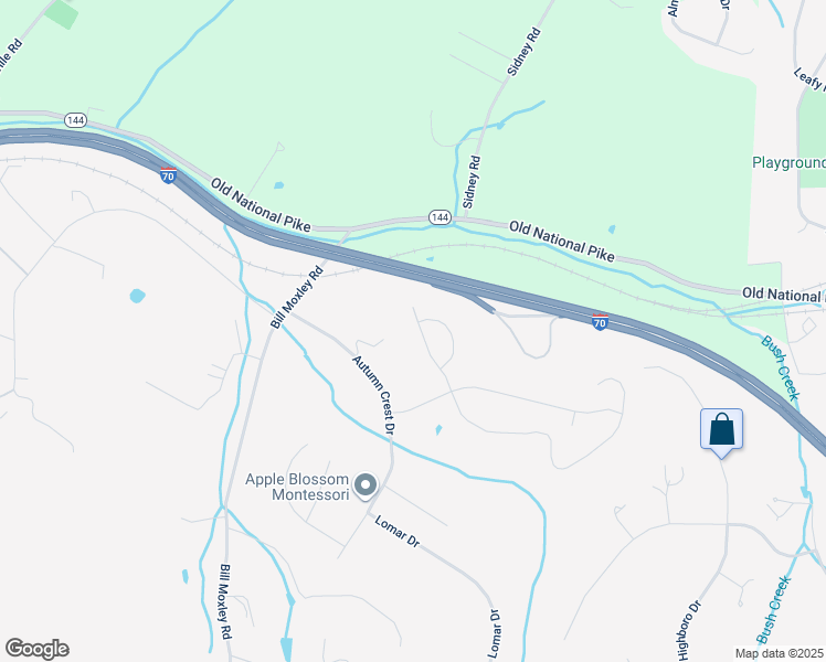 map of restaurants, bars, coffee shops, grocery stores, and more near 4714 De Invierno Way in Mount Airy
