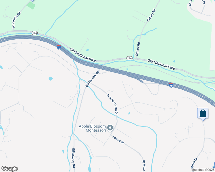 map of restaurants, bars, coffee shops, grocery stores, and more near 13410 Autumn Crest Drive in Mount Airy