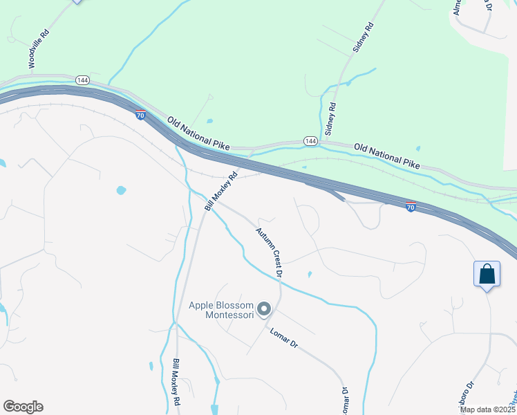 map of restaurants, bars, coffee shops, grocery stores, and more near 13410 Autumn Crest Drive in Mount Airy