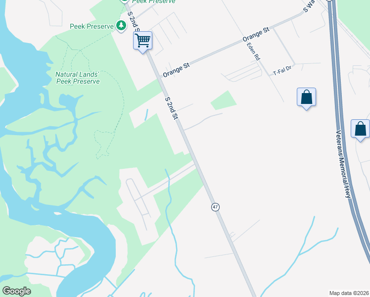 map of restaurants, bars, coffee shops, grocery stores, and more near 2224 South 2nd Street in Millville