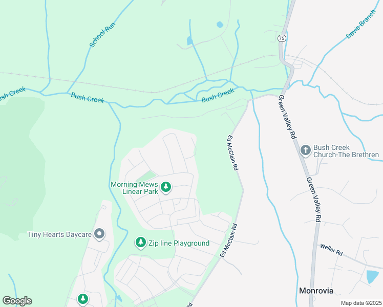 map of restaurants, bars, coffee shops, grocery stores, and more near 4806 Moss View Court in Monrovia